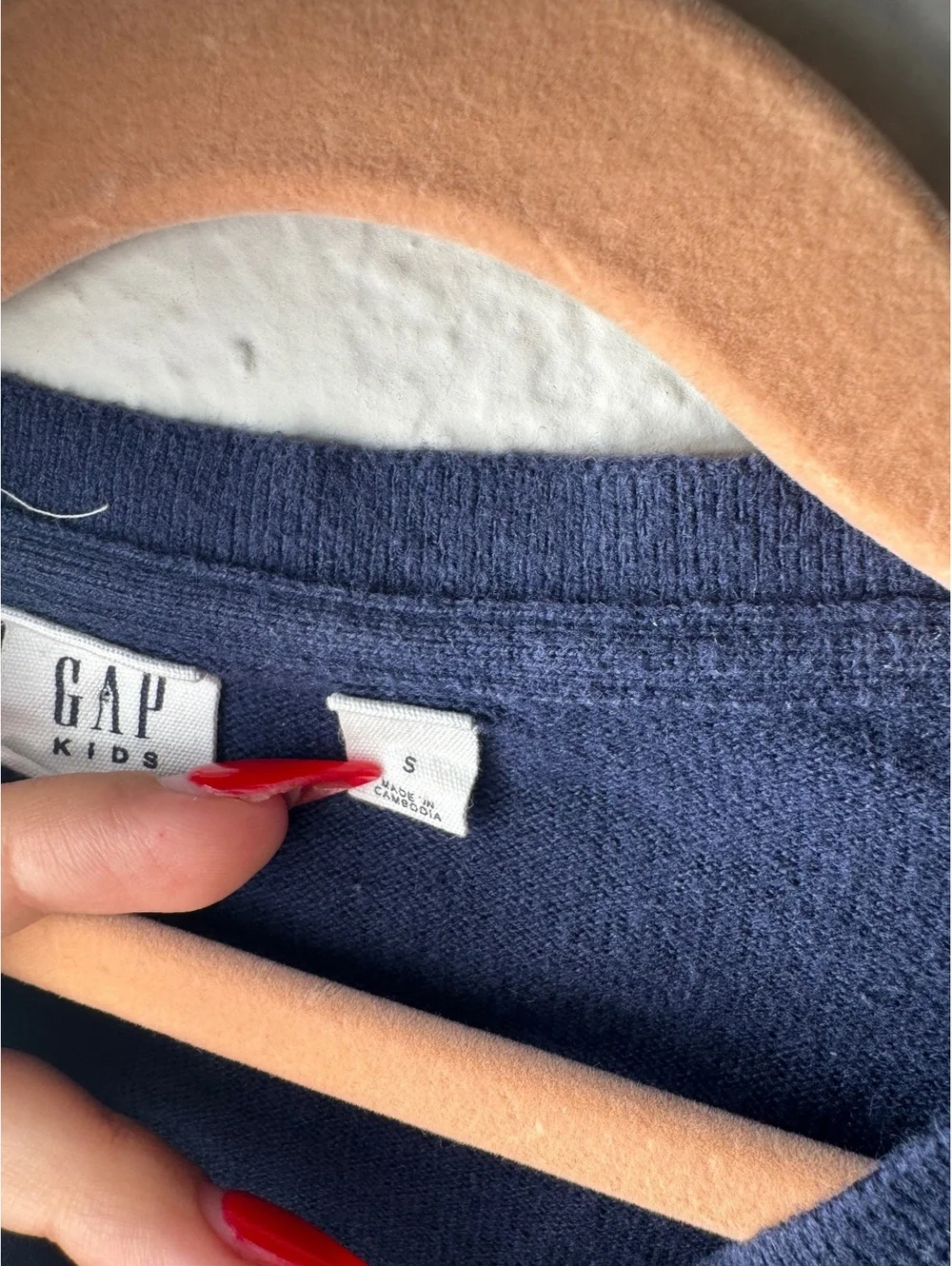 GAP Kids Navy Blue Button-Up Cardigan Sweater, Size Small